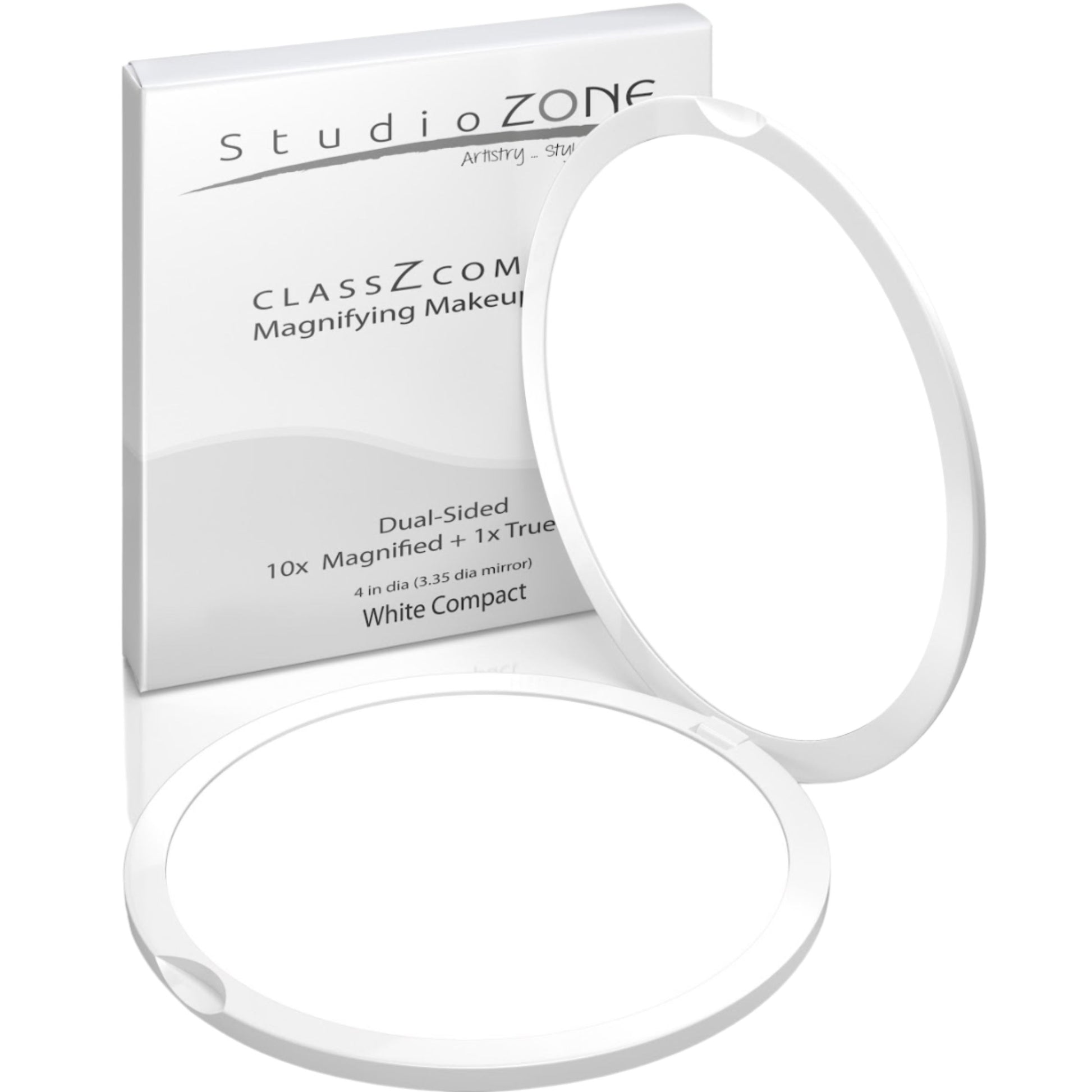 White Compact Mirror 1X and 10X - StudioZone